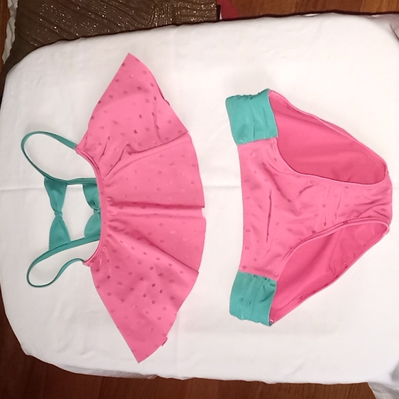 Cat and Jack Two Piece Watermelon Fruit Swim Suit Bathing Suit Size M 7/8 - Picture 1 of 9